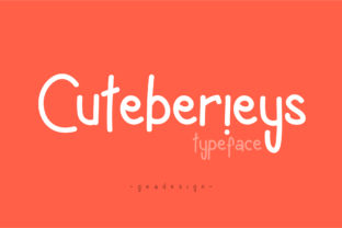 Cuteberieys: A Handwritten Font with Whimsical Charm