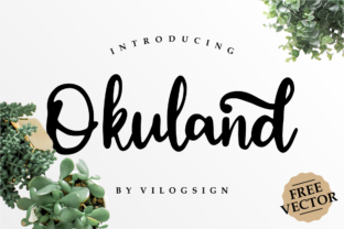 Okuland Font: A Whimsical Script for Editorial Charm