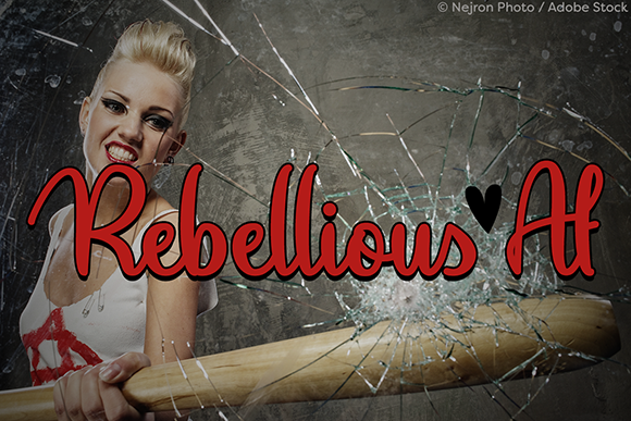 Rebellious Af Font: A Bold Script for Creative Craft Projects