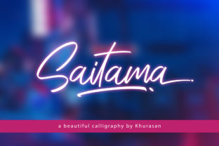 Saitama Font: A Handwritten Typeface for Flashy, Craft-Friendly Designs