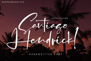Santiago Hendrick: A Handwritten Font with Editorial Elegance